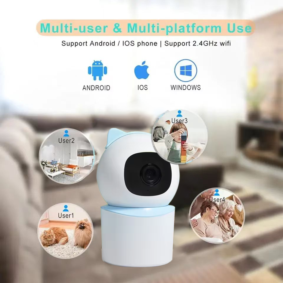 360 Two Way Audio Baby Camera with Motion Detector