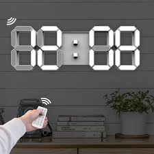 EMAF 15 Inch 3D LED Digital Wall Clock with Remote