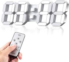 EMAF 15 Inch 3D LED Digital Wall Clock with Remote