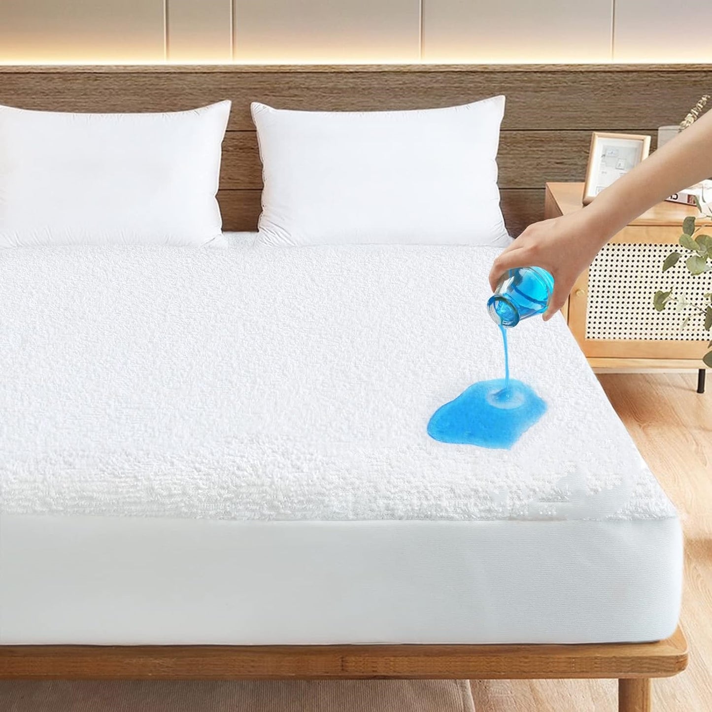🛏️ Waterproof Fitted Mattress Protector with Deep Pocket