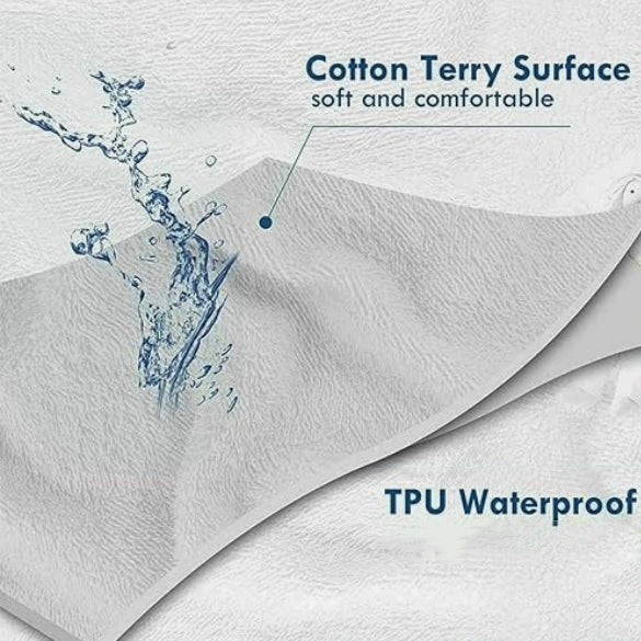 🛏️ Waterproof Fitted Mattress Protector with Deep Pocket