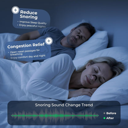 😴 Anti-Snore Nasal Strips Kit with Magnetic Dilator