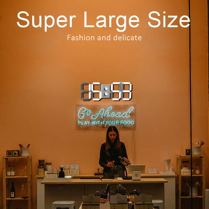 EMAF 15 Inch 3D LED Digital Wall Clock with Remote