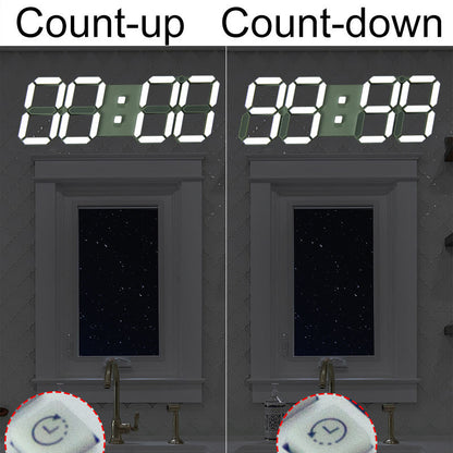 EMAF 15 Inch 3D LED Digital Wall Clock with Remote