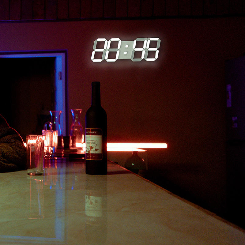 EMAF 15 Inch 3D LED Digital Wall Clock with Remote