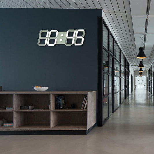 EMAF 15 Inch 3D LED Digital Wall Clock with Remote