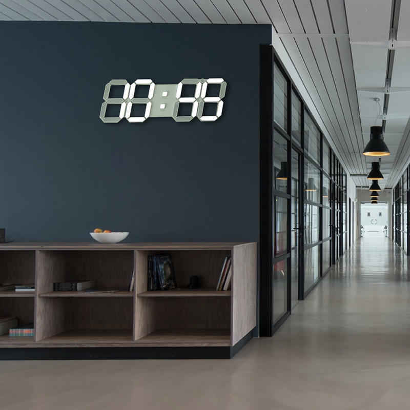 EMAF 15 Inch 3D LED Digital Wall Clock with Remote